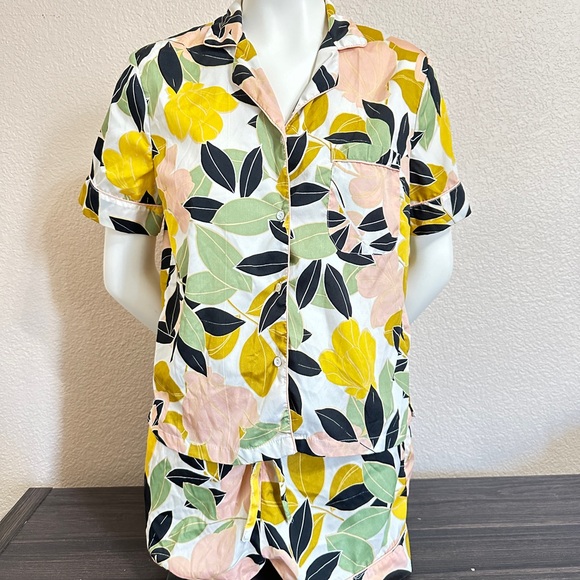 • Rachel Zoe Floral Print Lightweight Two Piece Pajama Set • Size Small • - Picture 2 of 5